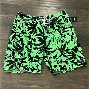 Stussy Palm Trunk Cargo Board Short Swim Trunks Suit Unlined Surf Mens Sizes